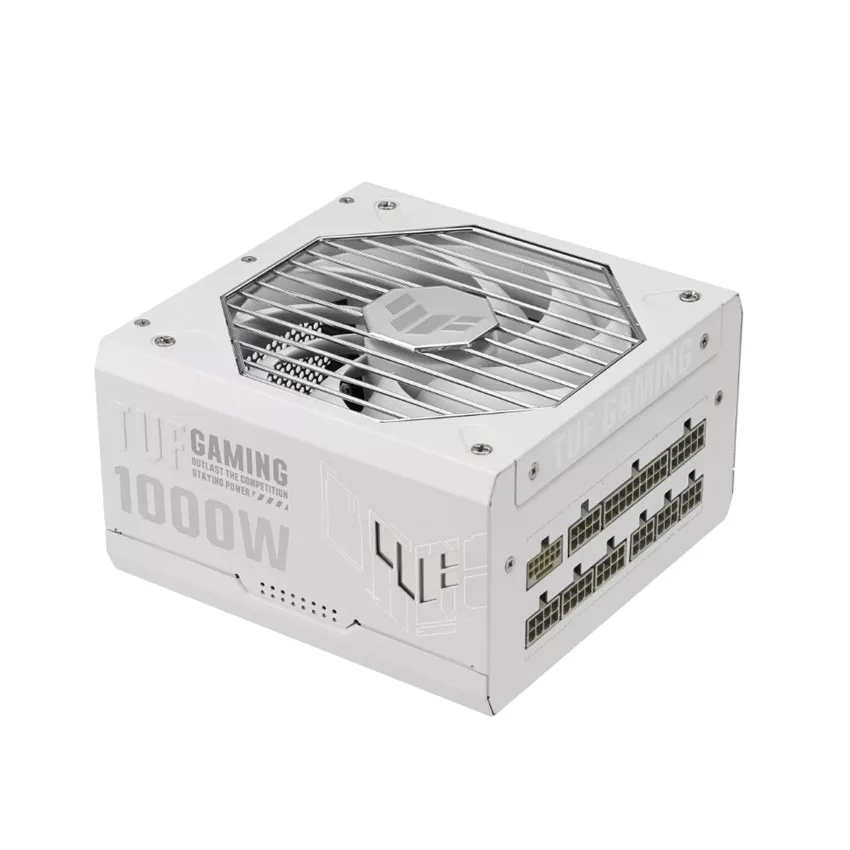 Nguồn Asus TUF Gaming 1000G WHITE - 1000W ( ATX3.0/Pci Gen 5.0 /80 Plus Gold/Full Modular)